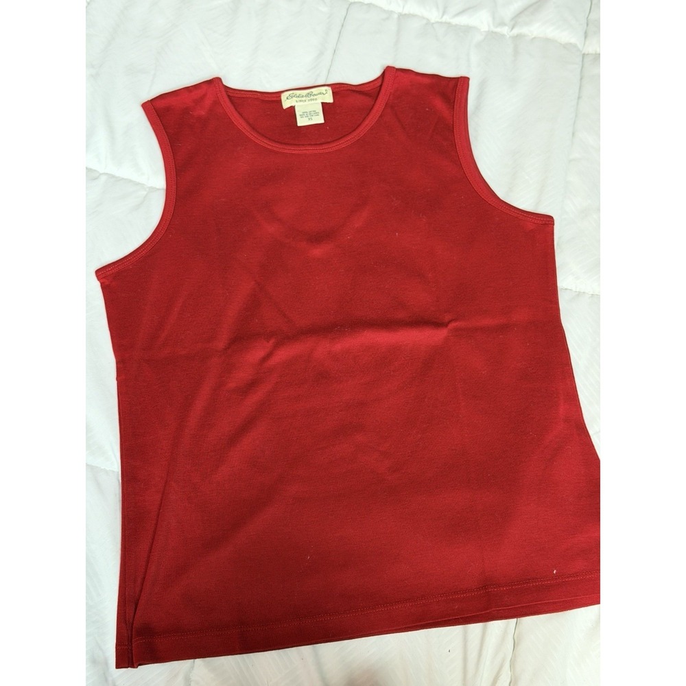 Eddie Bauer Red Sleeveless Top‎ Size XS 100% Cotton - NWOT A1-0045
